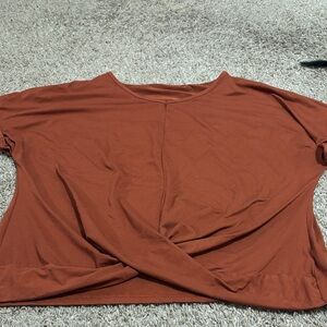 Chic Rust Short Sleeve Women's Top